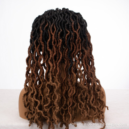 Braiding hair headband wigs wholesale ombre black to brown fiber synthetic hair headband wigs for black women